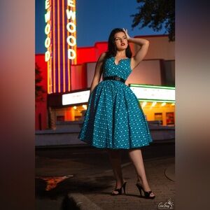 ATOMIC NIGHTS SWING DRESS